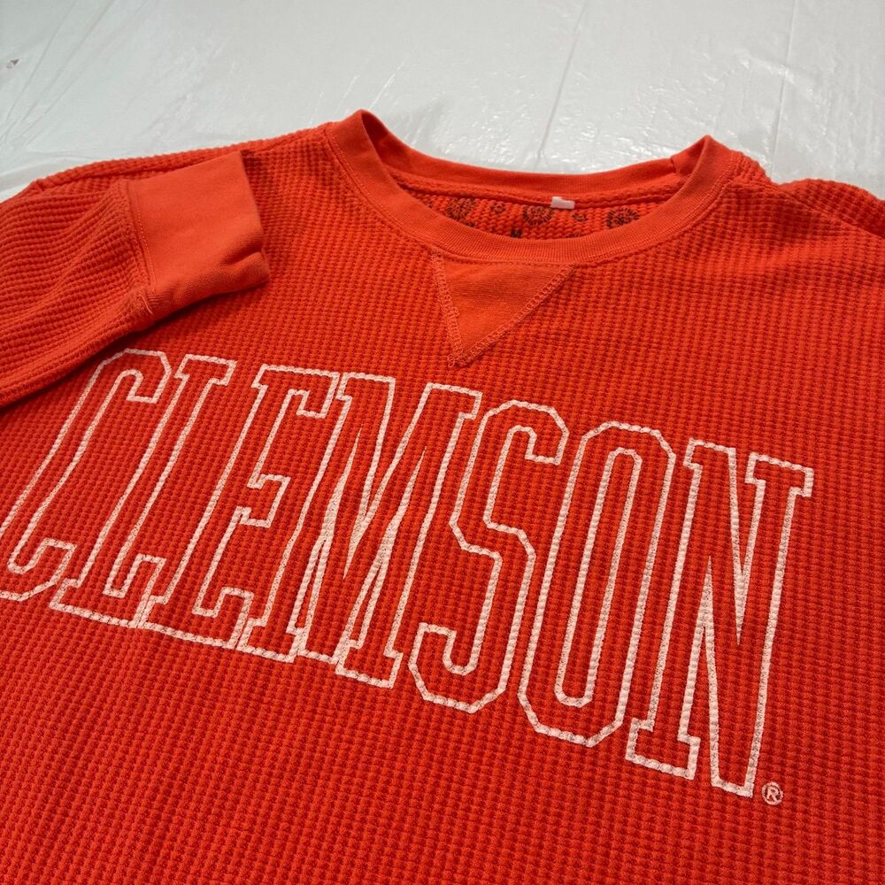 Clemson Tigers PressBox Surf Plus Sweater Orange Size Medium NCAA